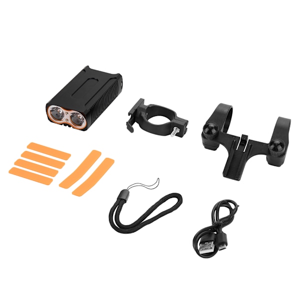2000lm LED sykkellys USB sykkellys Oppladbar lampe lommelykt for sykling