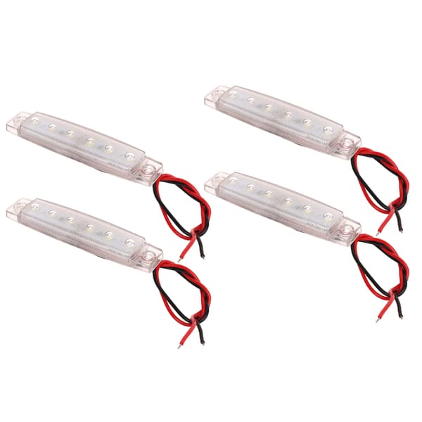 4 stk. Sidemarkerlys PC LED Sterkt Lys Vanntett Rustfritt Sidelys for Skip Yachter