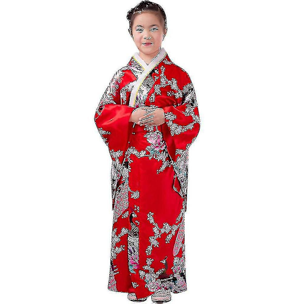 Perinteinen japanilainen kimonotakki lapsille 130 cm - Punainen