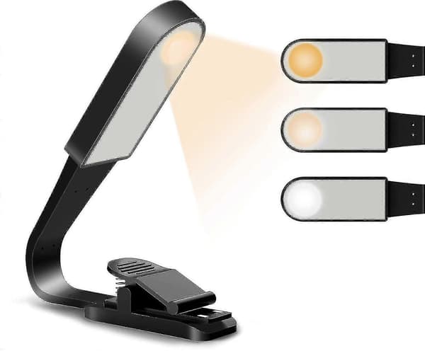 Boglampe, USB genopladelig læselampe med berøringssensor, læselampe