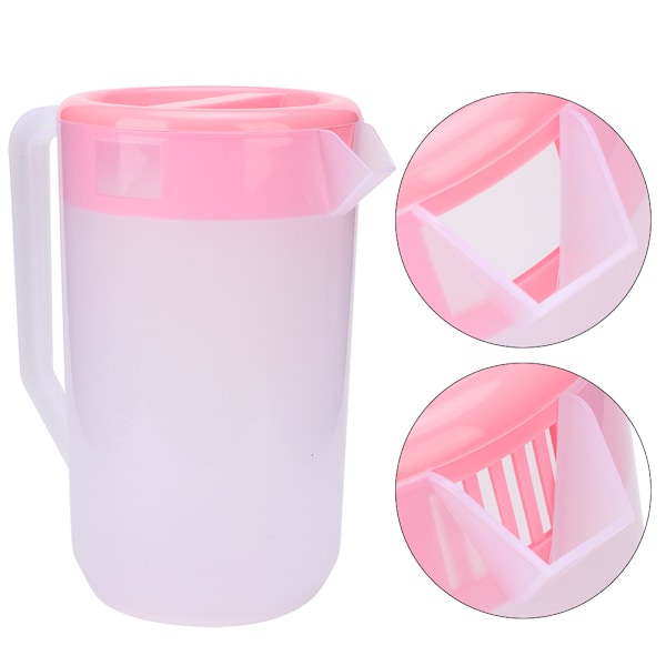 4 000 ml, stor kapacitet, giftfri plastkallvattenflaska (transparent rosa lock)
