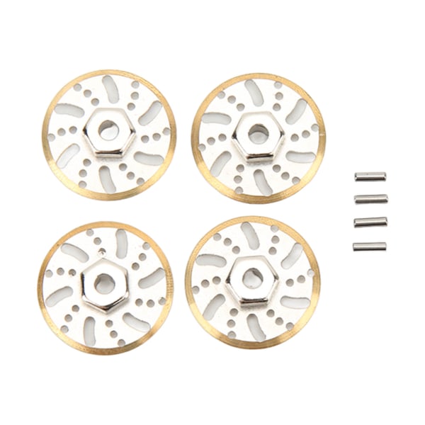 4st RC Motvikt Bromsskiva Mässing Hjulvikter Hexadapter för Axial SCX24 Gladiator C10 1/24 RC Bil