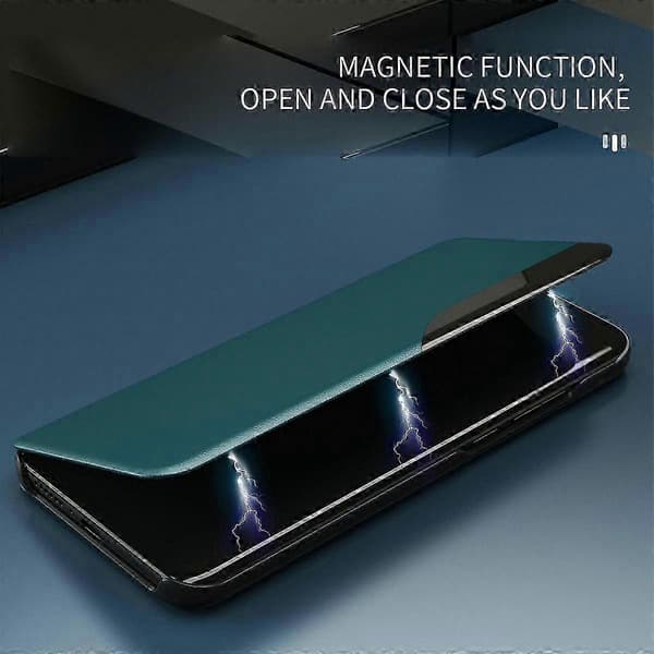 Galaxy S21+ 5G PU-lædercover med stativ og vindue