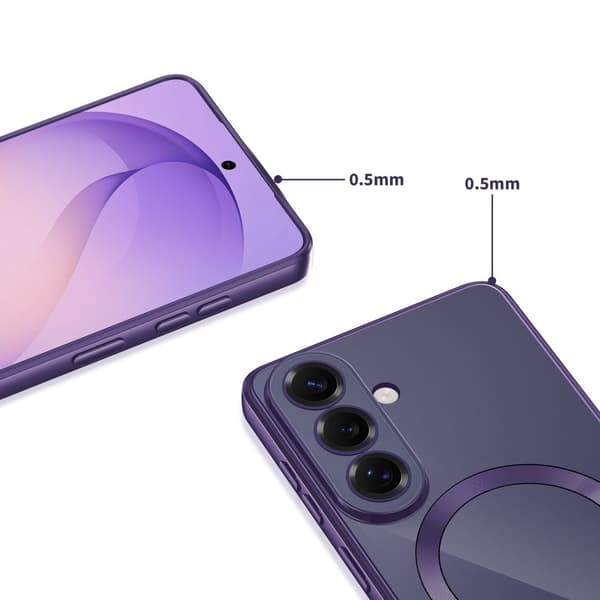 Tech-Protect Galaxy S26 Cover MagSafe MagFlex Cobalt Violet Violett, Transparent Termoplastisk polyuretan (TPU)
