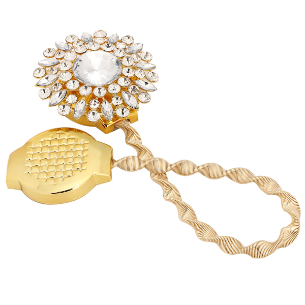 Mode Magnetisk Gardin Tieback Holder Spænde Clip Holdback Tie Back Hjem DecorGuld