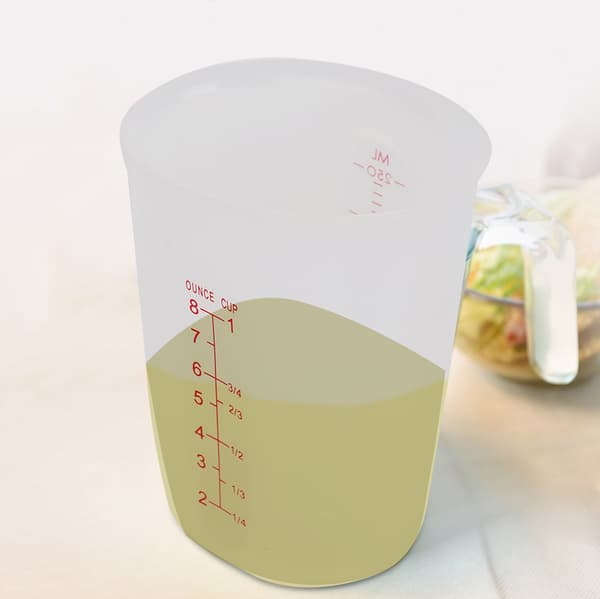 Transparent blød silikone målebæger Visual Semipermeabel mælkekop (250 ml)