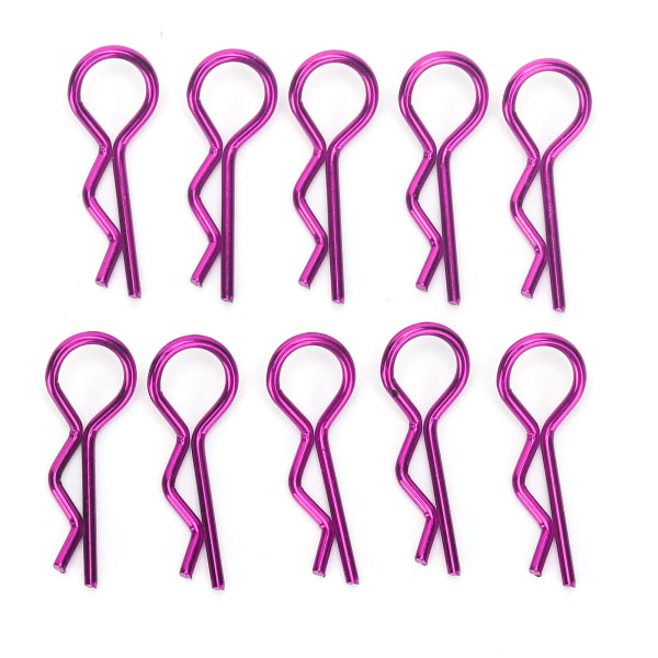 10st RC Car Shell Clip RShape metallkroppsklämmor Pins för 1/5 1/6 1/8 1/10 RC Car (Violet ) Violet