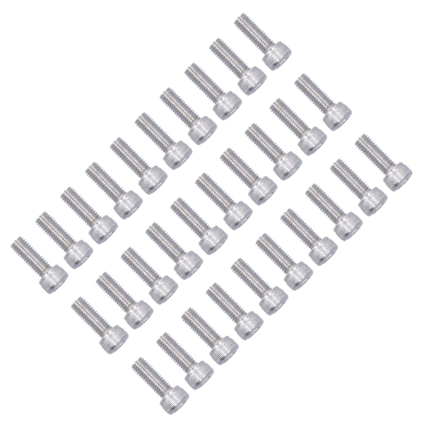 30 stk M5 Cylindrisk Hoved Hex-skruer A2 Rustfrit Stål Hex-skruer Skruesæt M5 X 14