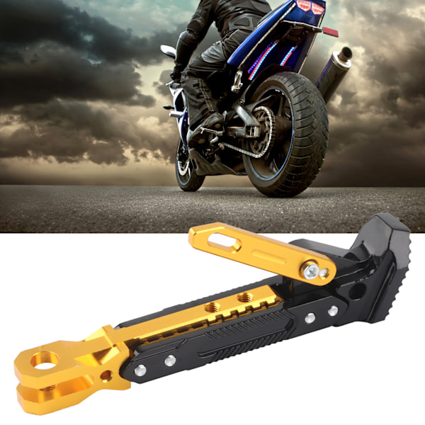 Motorcykel Sidostöd Justerbart Halksäkert Fotstöd för Scooter Elcykel Guld