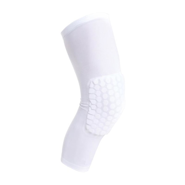 1 par Basket Honeycomb Anti-slip knäskydd Unisex sportutrustning WHITE XL