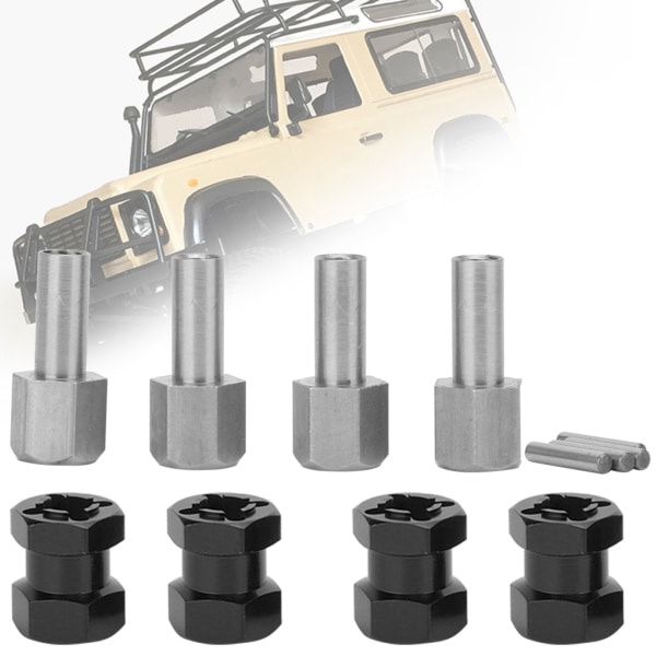 RC Forlængelseshjul Hex Hub Driver Adapter Passer til D90 AX10 CC01 SCX10 F350 Sort