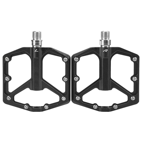 1 par ZTTO mountainbikepedaler Aluminiumlegering Skridsikker cykelplatform flade pedaler (sort)