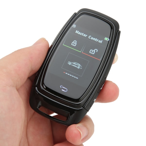 Bilsmart LCD-nøgle Touchscreen Bluetooth 5.0-forbindelse Nøglefri Adgang Glat Berøring til En-knaps Startmodeller Sort
