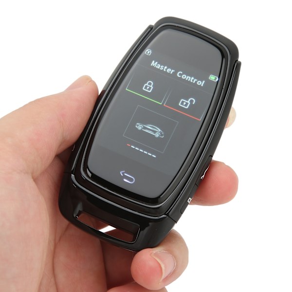 Bilsmart LCD-nøkkel Berøringsskjerm Bluetooth 5.0-tilkobling Nøkkelfri inngang Glatt berøring for en-knapps startmodeller Svart