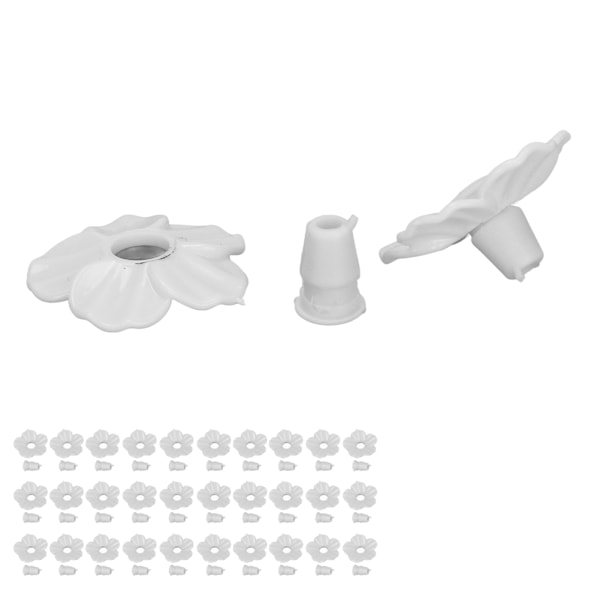 30 set Hummingbird Feeder Blommor Flerfärgad Unik utbytbar Hummingbird Bird Feeder Blomtillbehör Vit