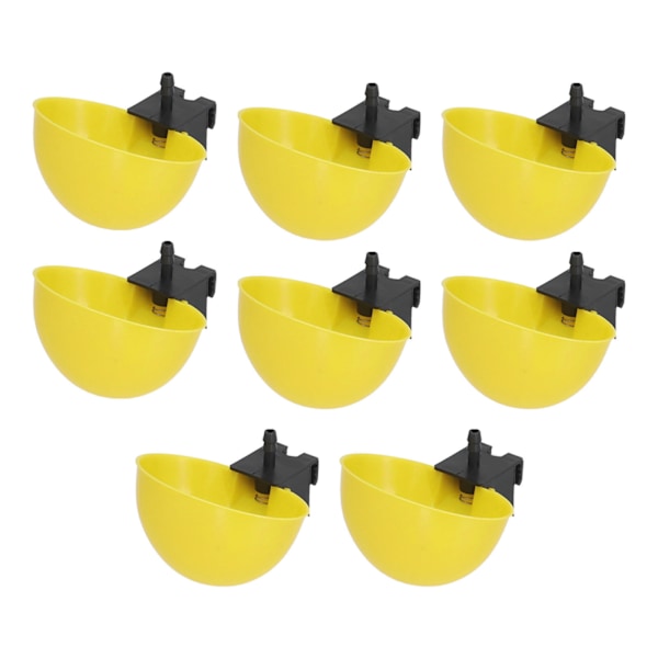 8 stk kyllingvannfôrer PP plast profesjonell anti-rust kylling drikkekopp for dyrehold 9,5 mm