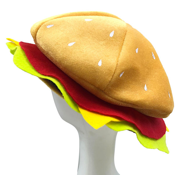 Halloween Hamburger Fancy Hat Cheeseburger Formet Fastfood Hat Karneval Jul Party Dress Up Kostumetilbehør