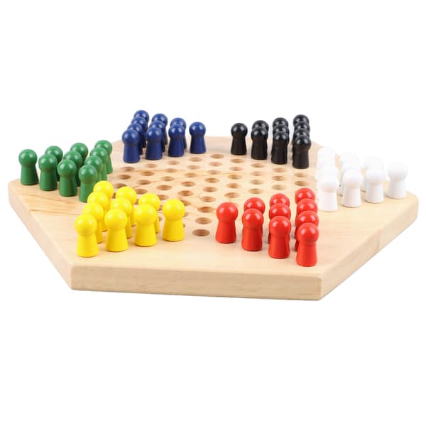 Chinese Checkers Wooden Board Interactive Chess Game for Adults