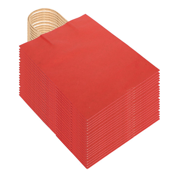 Ympäristöystävällinen kannettava paperikassi Kauppa Vaatepakkaus Lahjakassi (M 21 x 11 x 27,5 cm)(Tummanpunainen)