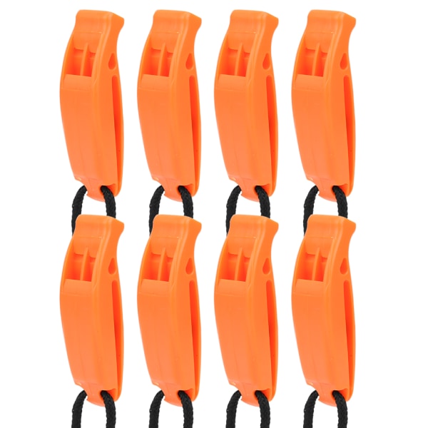 8 ST KS-923 Plast Vandsports Nød Survival Udendørs Dobbelt Frekvens Multifunktions Fløjte Tilbehør Orange