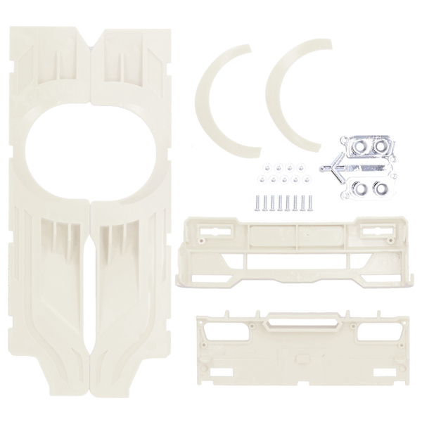 RC Wide Body Stor omgivende beskyttelse Plastmodifikationssæt Passer til WPL D12 RC TruckWhite