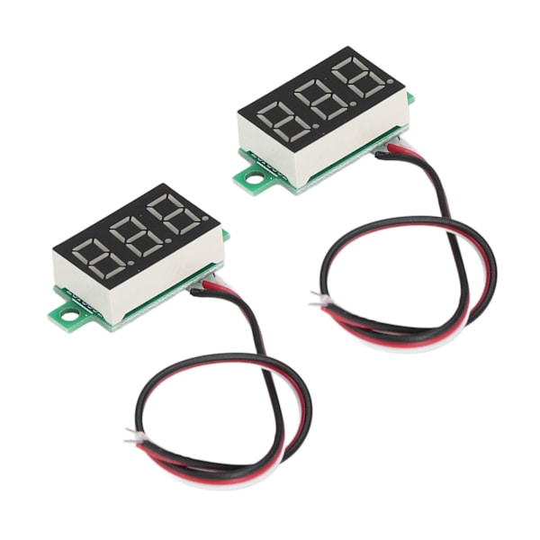 2-napainen digitaalinen volttimittari 3 johtoa 0,36 tuuman vihreä LED-näyttö DC0,00V-30,0V