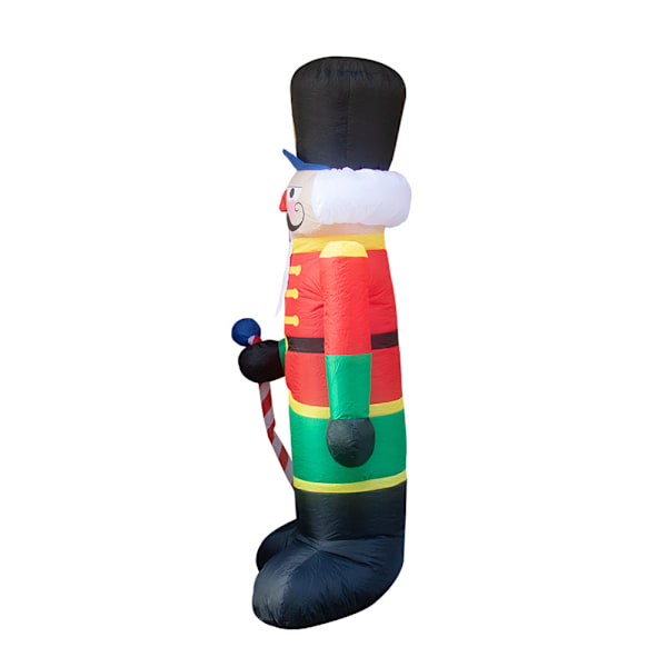 Juleluftmodell Oppblåsbar nisse-soldat dekorasjon Spreng nisse oppblåsbare gummibåter for innendørs utendørs 220‑240V