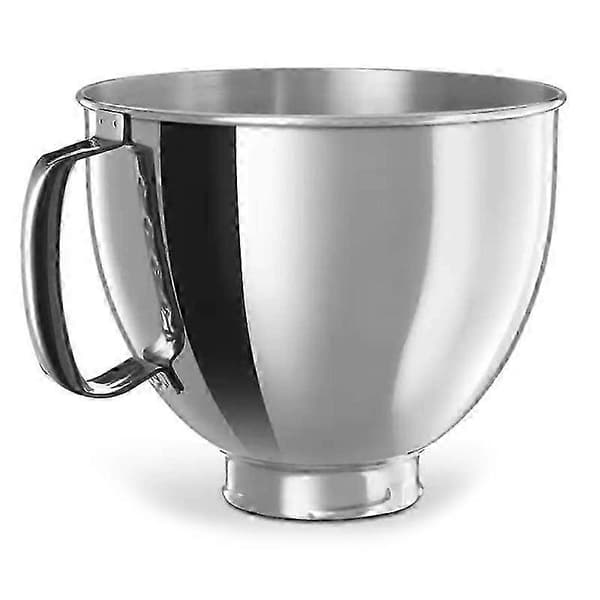 Skål i rustfrit stål til KitchenAid Classic & Artisan-serien 4,5-5 QT røremaskine med vippehoved, 5 liter 304 rustfrit stål Silver