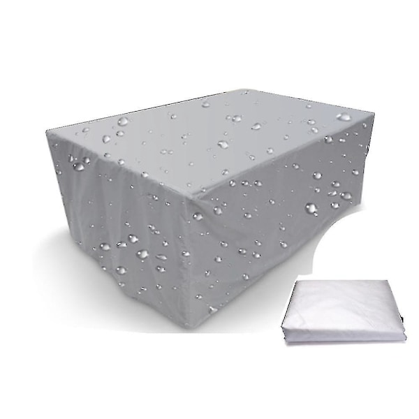Vanntett Utendørs Patio Møbeltrekk 308x138x89cm - Sølv/Svart Valgfritt