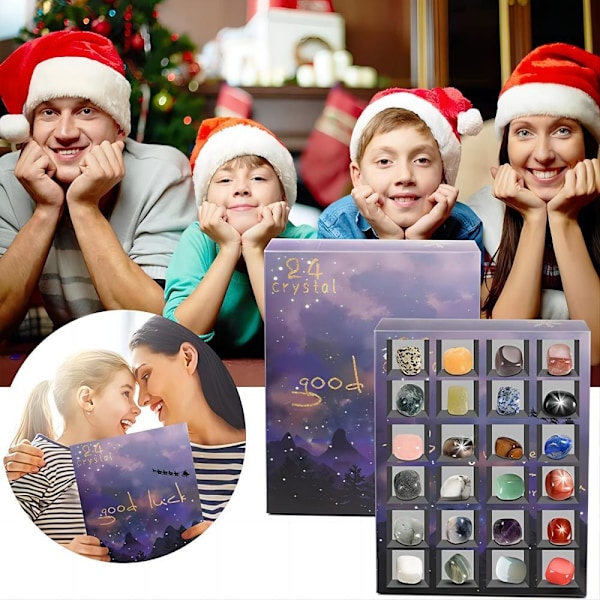 Julepynt-Adventskalender i Stein for Festlig Hjemmedekor