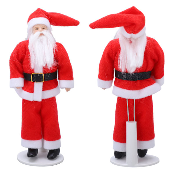 1:12 Nukkekoti Joulupukki Keramiikka Kääntyvä Mini Nukkekoti Joulupukki Jalustalla Nukkekoti Koristeluun