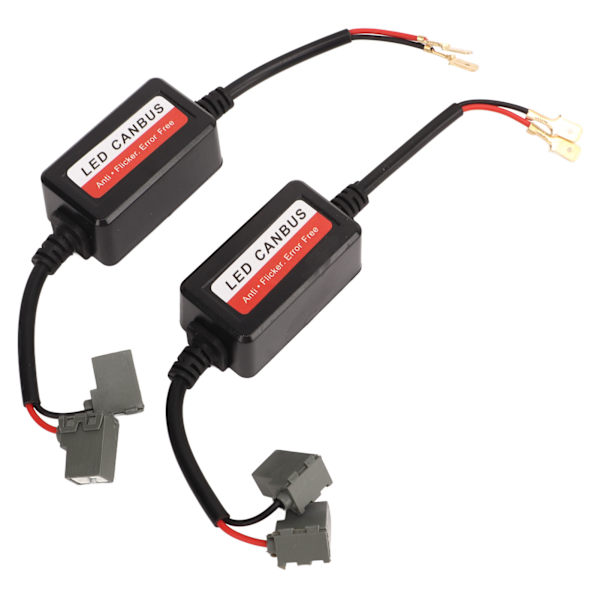 2 st H1 LED-ljusdekodare 12V DC Anti-flimmer Resistor Dekodare för LED-strålkastare Dimljus