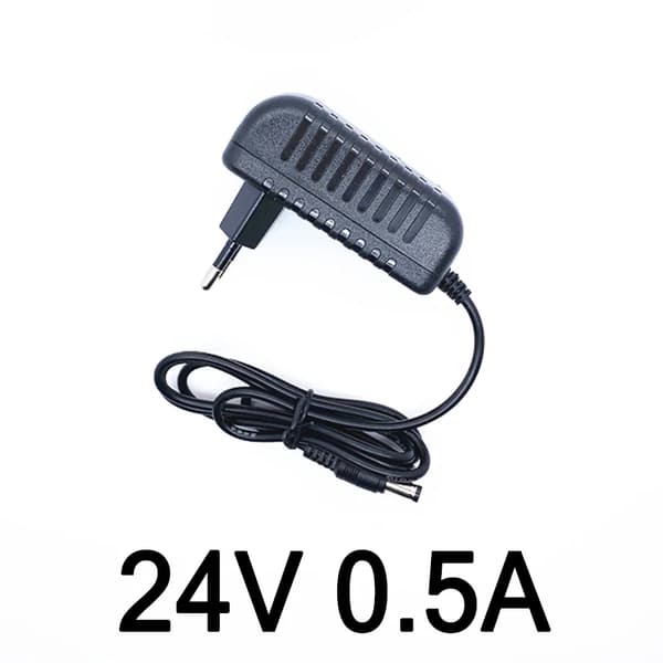 24V 0.5A universal strømadapter AC 100V-240V DC 24V 0.5A 500mA EU-stik tabletoplader