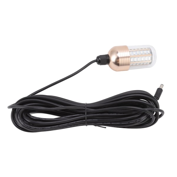 LED-fiske-lys Superbright 60 LED'er 3000lm 30W IP68 vandtæt undervands natfiske lampe 12‑60V gult lys