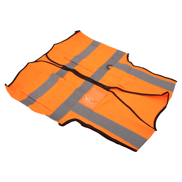 Turvallisuusliivi Useita taskuja Vedenkestävä Korkea näkyvyys Vetoketju Etuosa Turvallisuusliivi Guardian Orange