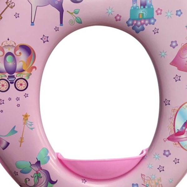 Toilettræningssæde til baby Potte Blød pude Tegneserie Hygiejnisk Universal Toiletklap med armlæn til småbørn