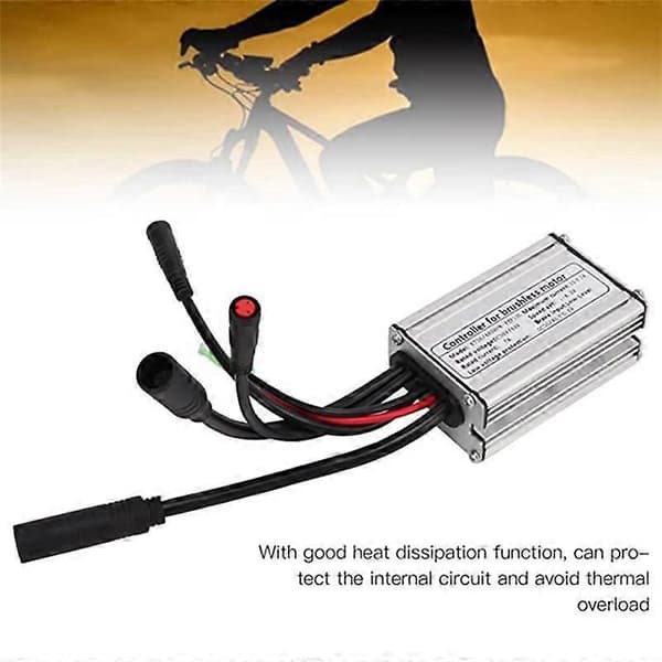 Elcykelcontroller 36V/48V 9 rør 15A Vandtæt stikcontroller Kompatibel med 36V/48V 250W børsteløs motor[LD]