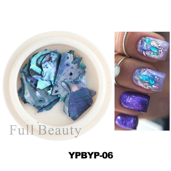 Natural Shell Texture Abalone Nail Decoration Type 6