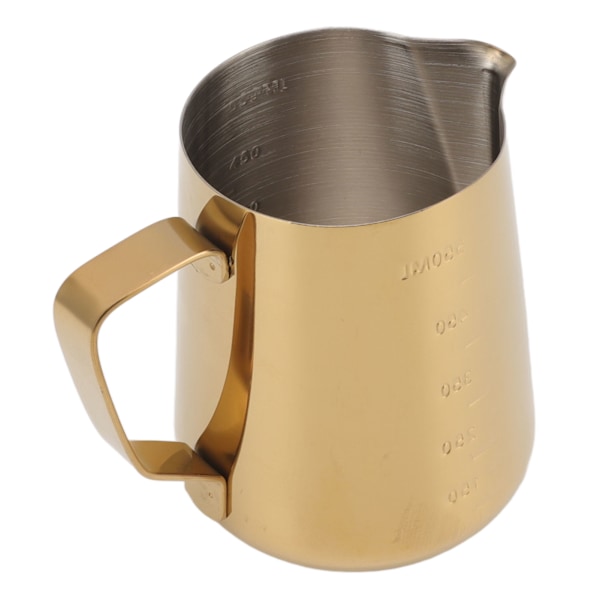 Melkeskummer Dual Scale 304 Rustfritt Stål Melkeskummer Kopp Kaffe Dampkanne For Latte Art 550ML Gull