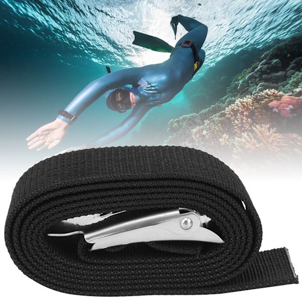Dykkevektbelte Snorkling Webbing rem midjebånd med justerbart spenne i rustfritt stål for dykkeutstyr