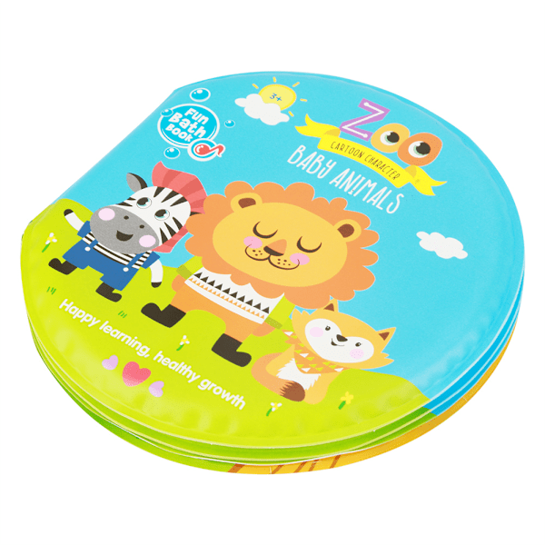 Vedenkestävä vauvan kylpyammeen kirja Zoo Animal Toy Simbadrum Varhainen opetuslelu