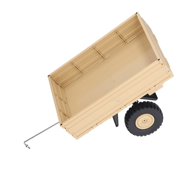 RC-auton perävaunu kaukosäätimellä, lastinkuljetus P06 Unimog -mallin RC-autolle, varaosat ja tarvikkeet, keltainen