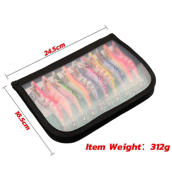 Nr.3.5 13,5 cm/21,5 g Glow-in-the-dark Bläckfiskbete Trä Set Bläckfisknål Roadster Havsfiske Bläckfisk Jig
