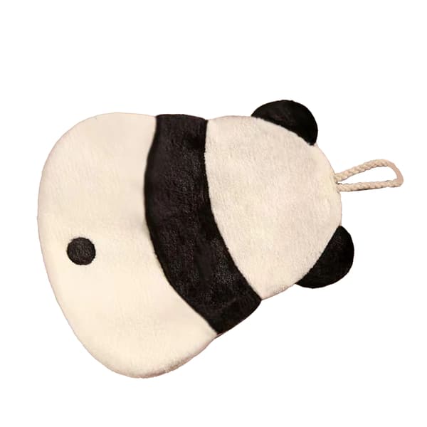 Thickened Cute Cartoon Animal Pattern Absorbent Hanging Kitchen Towel for Kids Home Panda Pattern