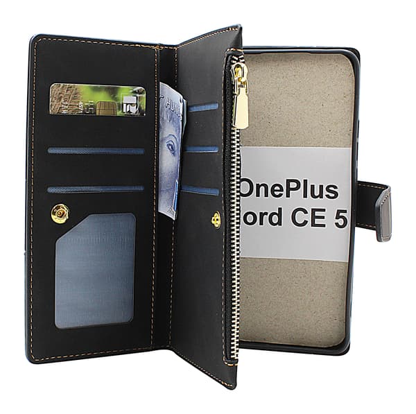 XL OnePlus Nord CE5 (CPH2719) Lyx Plånboksfodral Brun