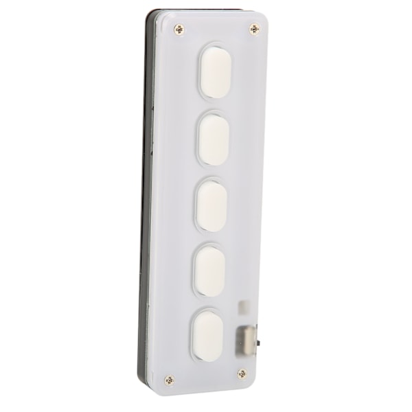Programmerbart knappsæt 5 taster Ledningsført USB Trådløs Bluetooth Dobbelttilstand Mini Silikon Lydløs DIY Programmerbart Spiltangentbord Hvid