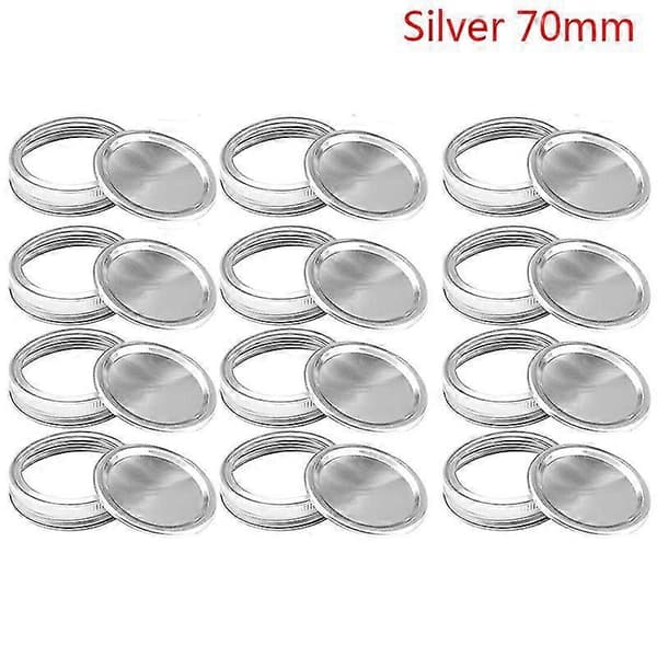 24 Mason Jar Canning Lock Rustbestandige Erstatningsskrueringer Silver S