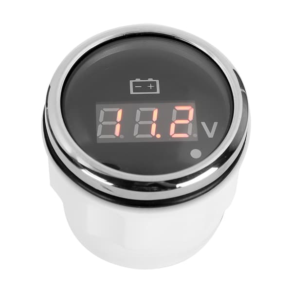 2in Batterispændingsmåler LED Digital Display IP67 Vandtæt Smart Alarm Universal til Båd Auto Sort