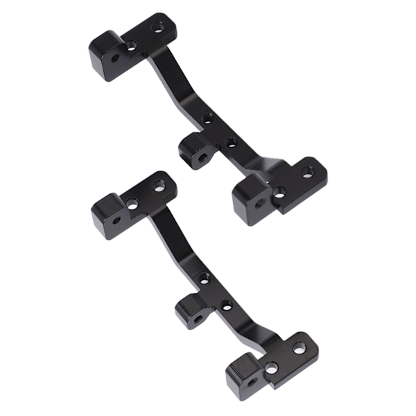 2 stk RC metall dragstang kobling akselmontert fast sete for MN MN90 1/12 RC crawler oppgraderingsdeler Svart
