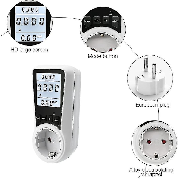 Strømmåler med LCD-skjerm
